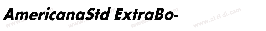 AmericanaStd ExtraBo字体转换